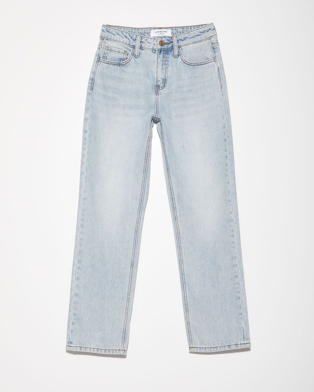 Sherman High Rise Straight Leg Jeans - Light Wash sold by Vici product image thumbnail 4