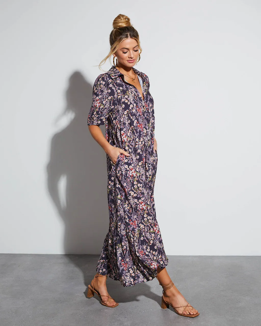 Demie Short Sleeve Maxi Dress sold by Vici product image thumbnail 5