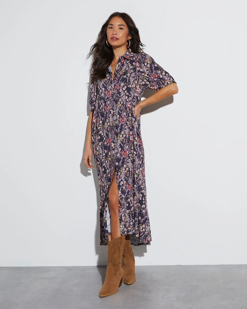 Demie Short Sleeve Maxi Dress sold by Vici product image thumbnail 3