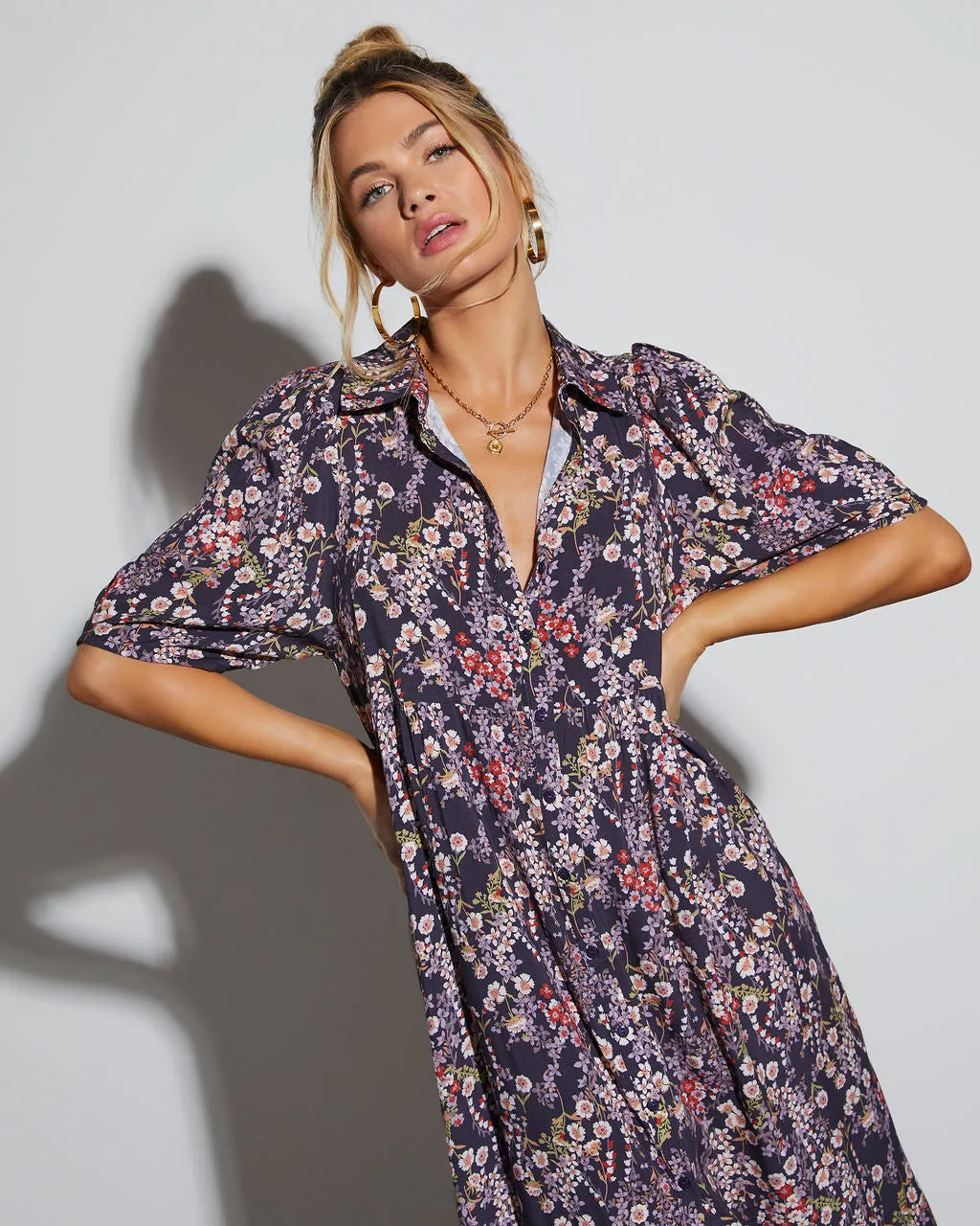 Demie Short Sleeve Maxi Dress sold by Vici product image thumbnail 2