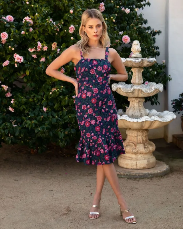 Love Like No Other Floral Crochet Lace Midi Dress sold by Vici