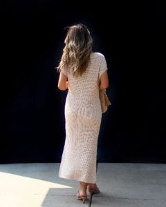 Heat Things Up Crochet Knit Maxi Dress sold by Vici