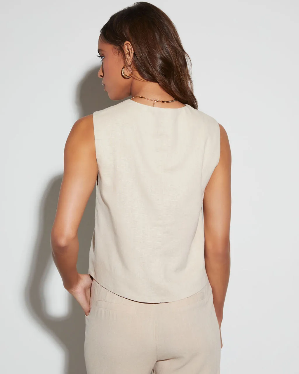 Joslyn Button Down Sleeveless Vest sold by Vici product image thumbnail 5