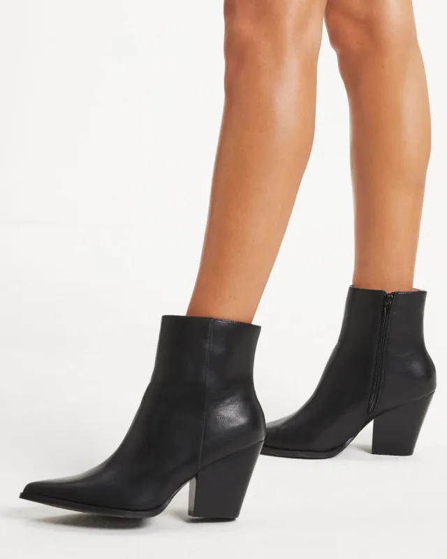 Cypress Ankle Boot - Black sold by Vici