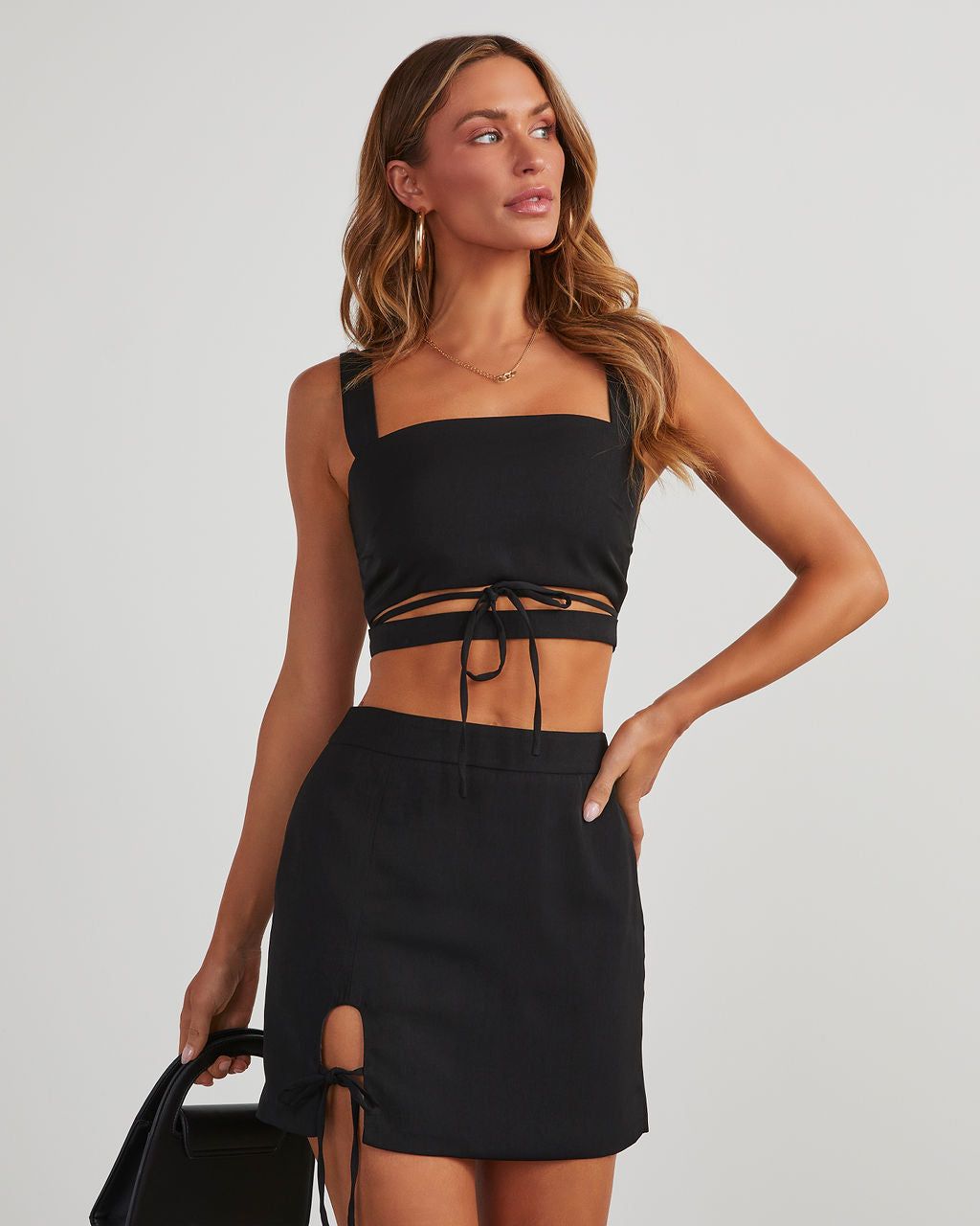 Emira Mini Skirt - Black sold by Vici product image thumbnail 6