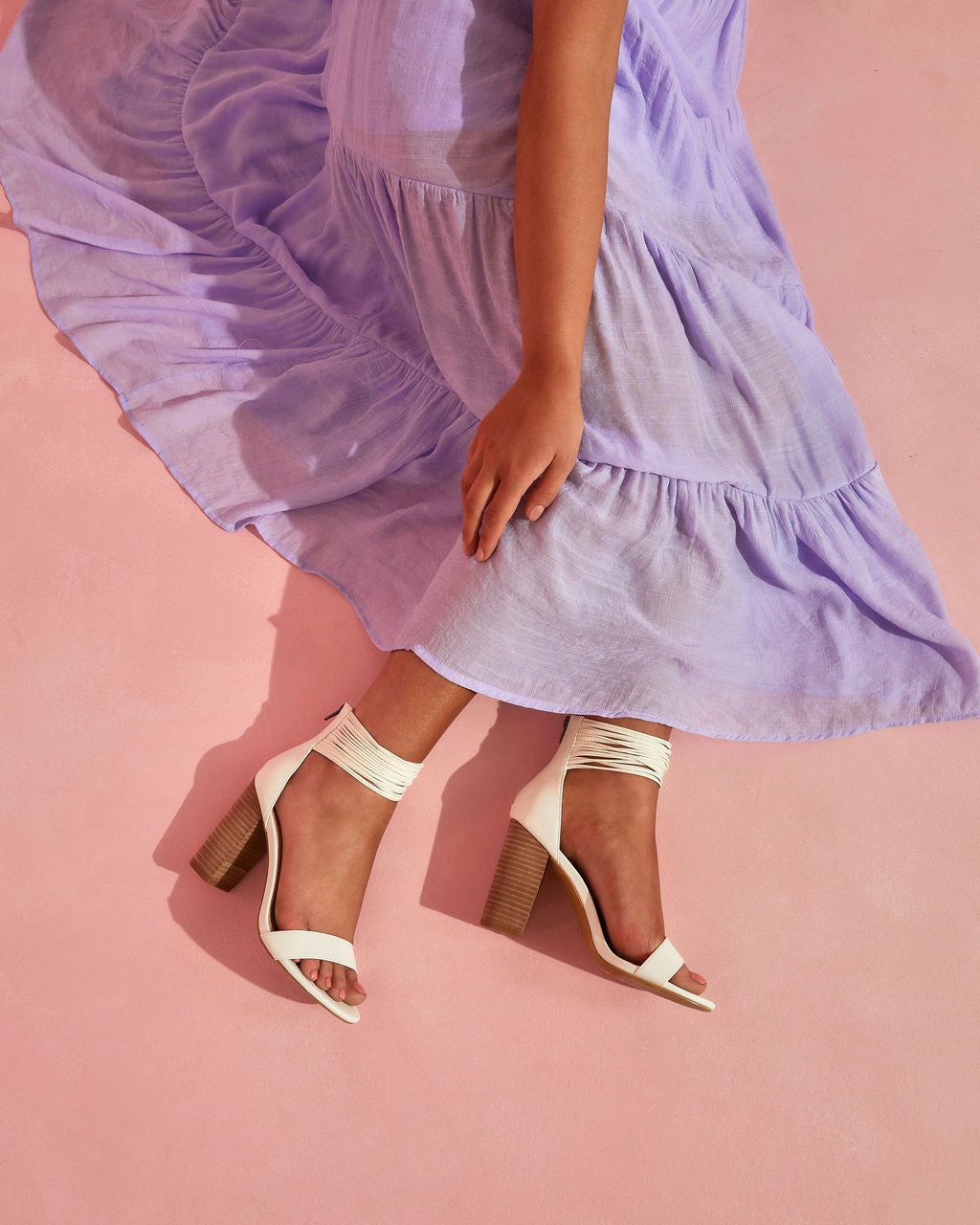 Blair Faux Leather Strappy Heels - White - FINAL SALE sold by Vici product image thumbnail 5