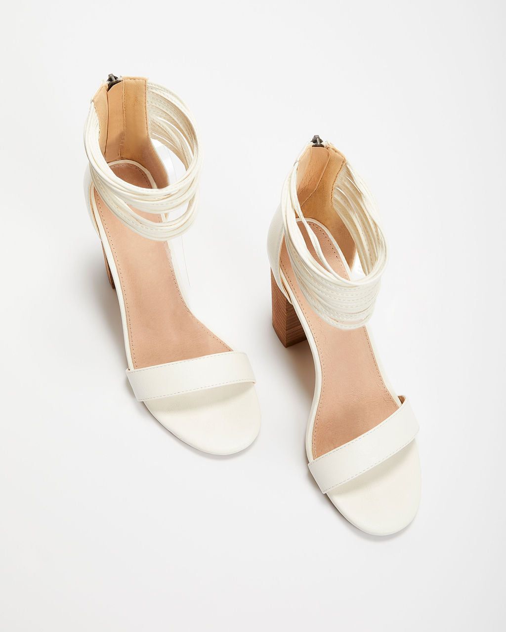 Blair Faux Leather Strappy Heels - White - FINAL SALE sold by Vici product image thumbnail 3