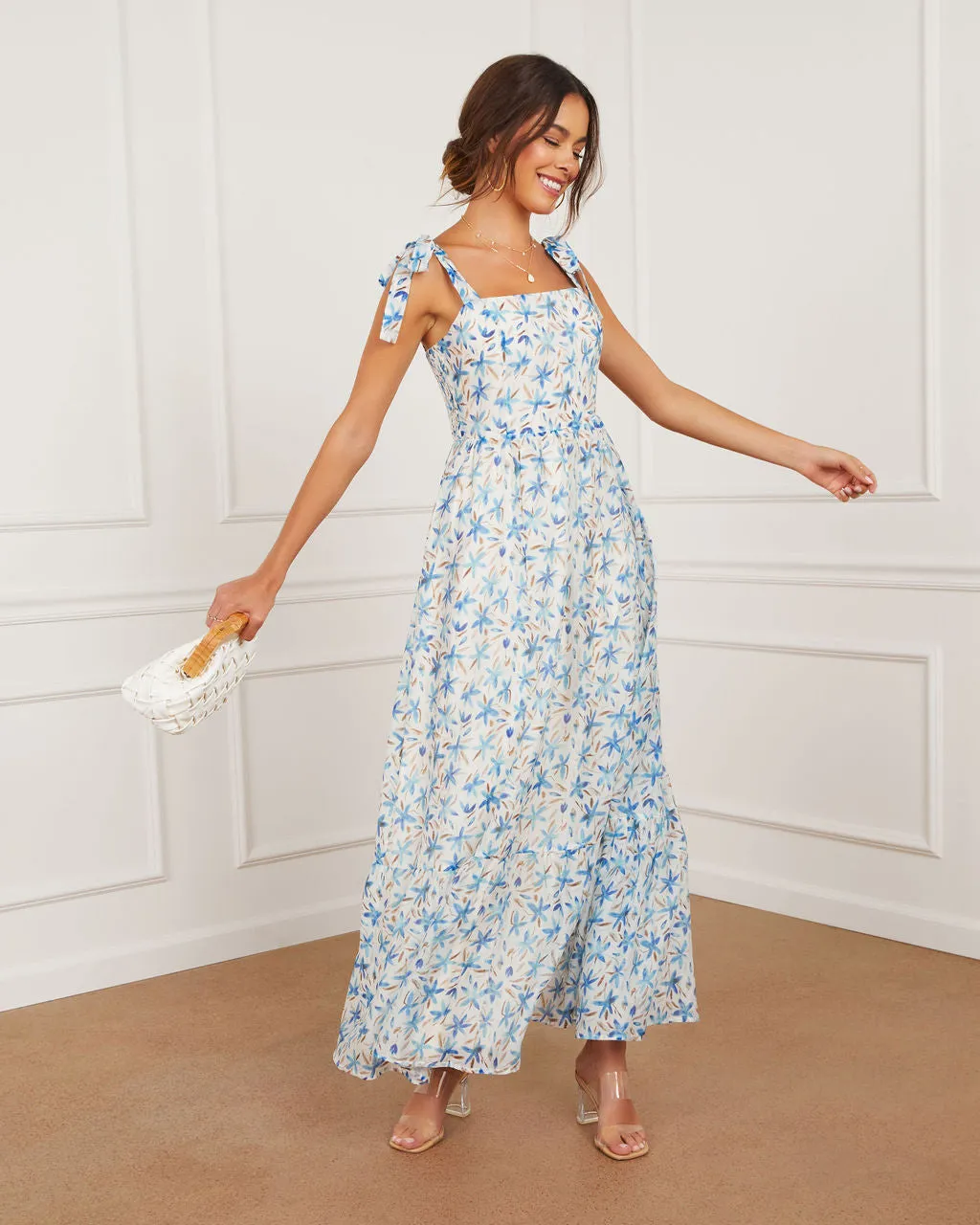Antonia Printed Tie Shoulder Maxi Dress sold by Vici product image thumbnail 2