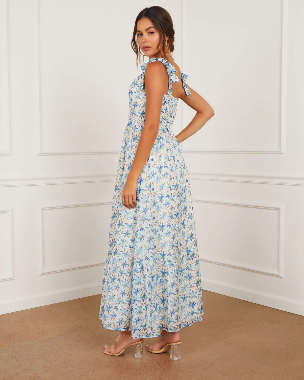 Antonia Printed Tie Shoulder Maxi Dress sold by Vici product image thumbnail 4