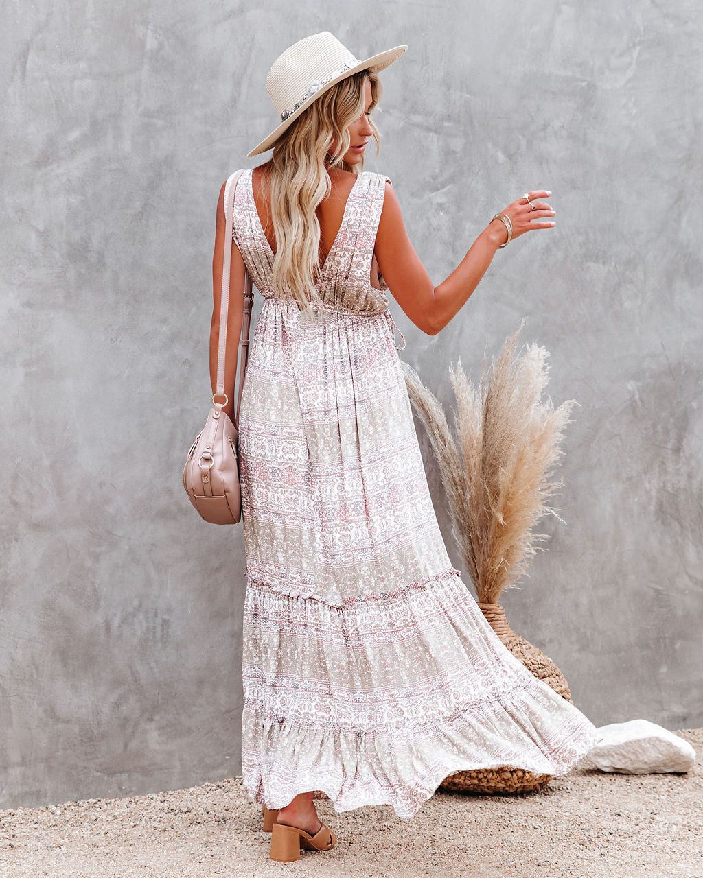 Mary Printed Tassel Tie Maxi Dress - FINAL SALE sold by Vici product image thumbnail 2