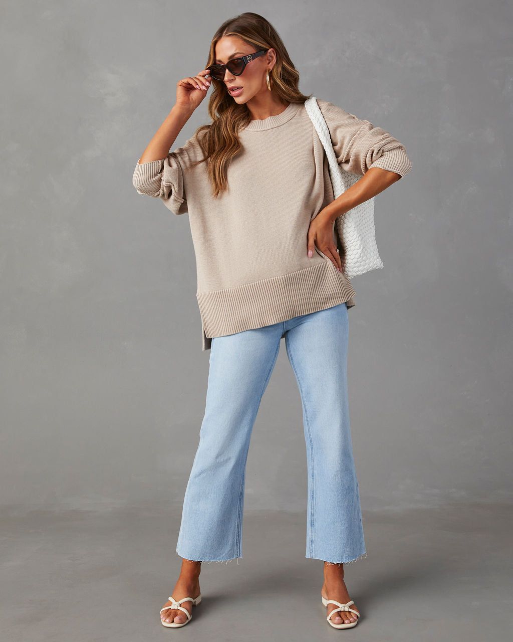 Exposed Oversized Knit Pullover Sweater sold by Vici product image thumbnail 4