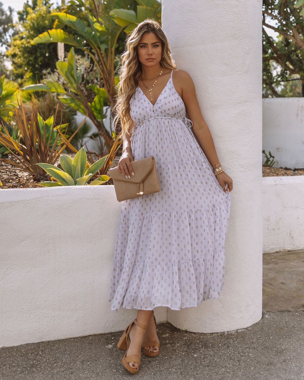 Donna Adjustable Metallic Detailed Maxi Dress - FINAL SALE sold by Vici product image thumbnail 10