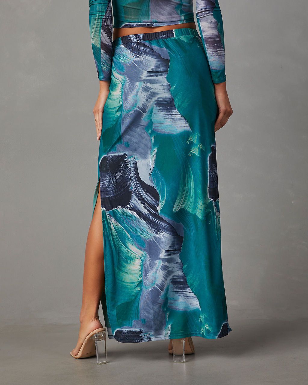 Larocco Printed Mesh Midi Skirt sold by Vici product image thumbnail 4