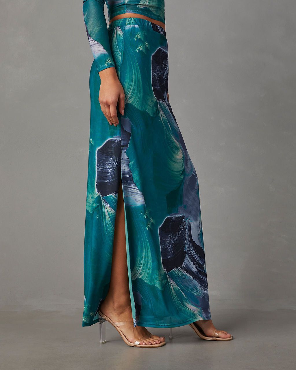 Larocco Printed Mesh Midi Skirt sold by Vici product image thumbnail 3