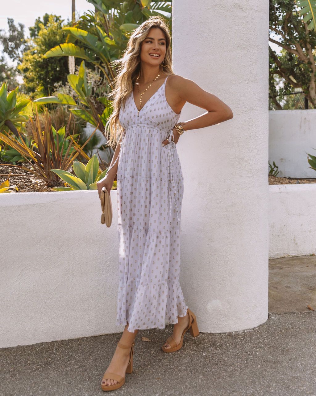 Donna Adjustable Metallic Detailed Maxi Dress - FINAL SALE sold by Vici product image thumbnail 3