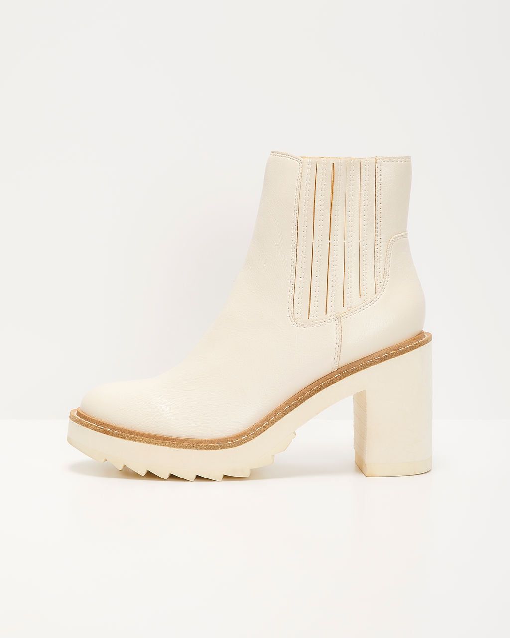 Midan Faux Leather Heeled Boots - White sold by Vici product image thumbnail 4