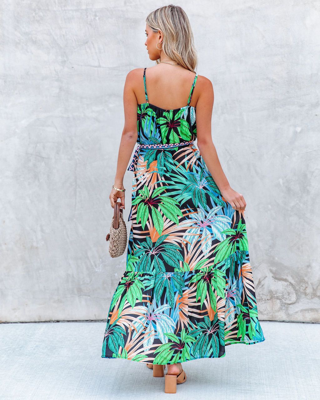 Find Paradise Palm Print Maxi Dress - FINAL SALE sold by Vici product image thumbnail 2