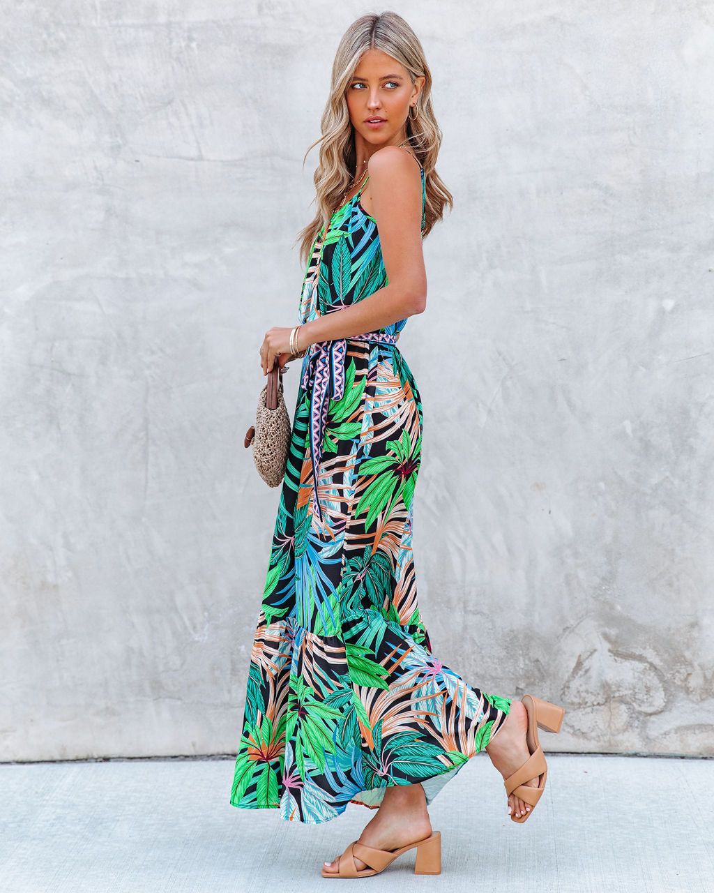 Find Paradise Palm Print Maxi Dress - FINAL SALE sold by Vici product image thumbnail 7