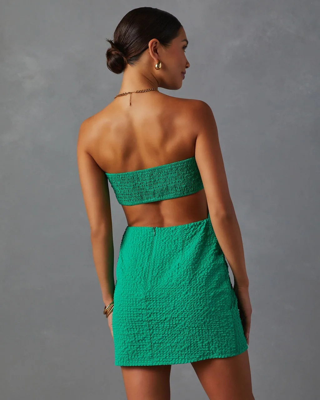 Mika Bubble Textured Mini Dress sold by Vici product image thumbnail 5