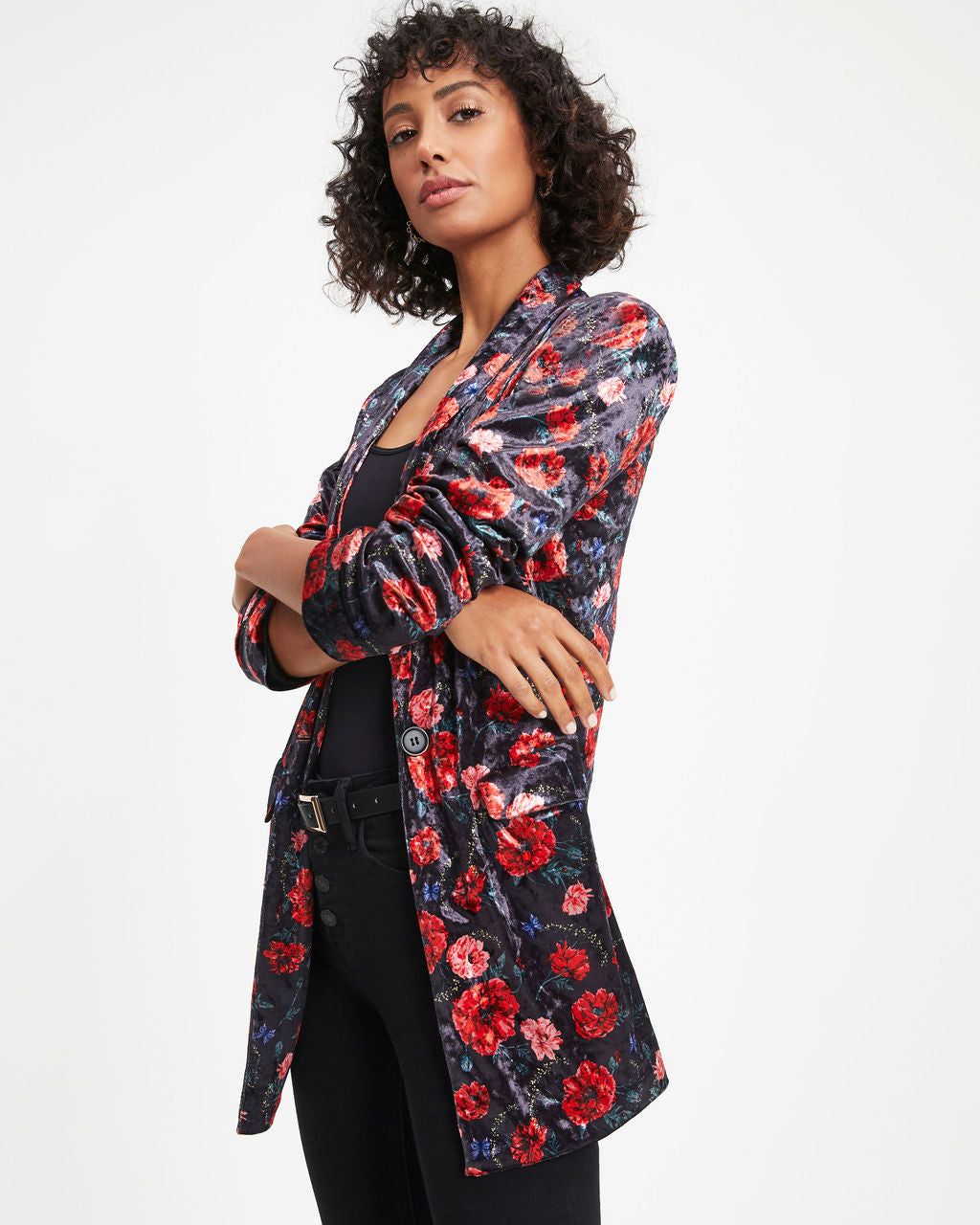 One Final Rose Pocketed Velvet Blazer - FINAL SALE sold by Vici product image thumbnail 5