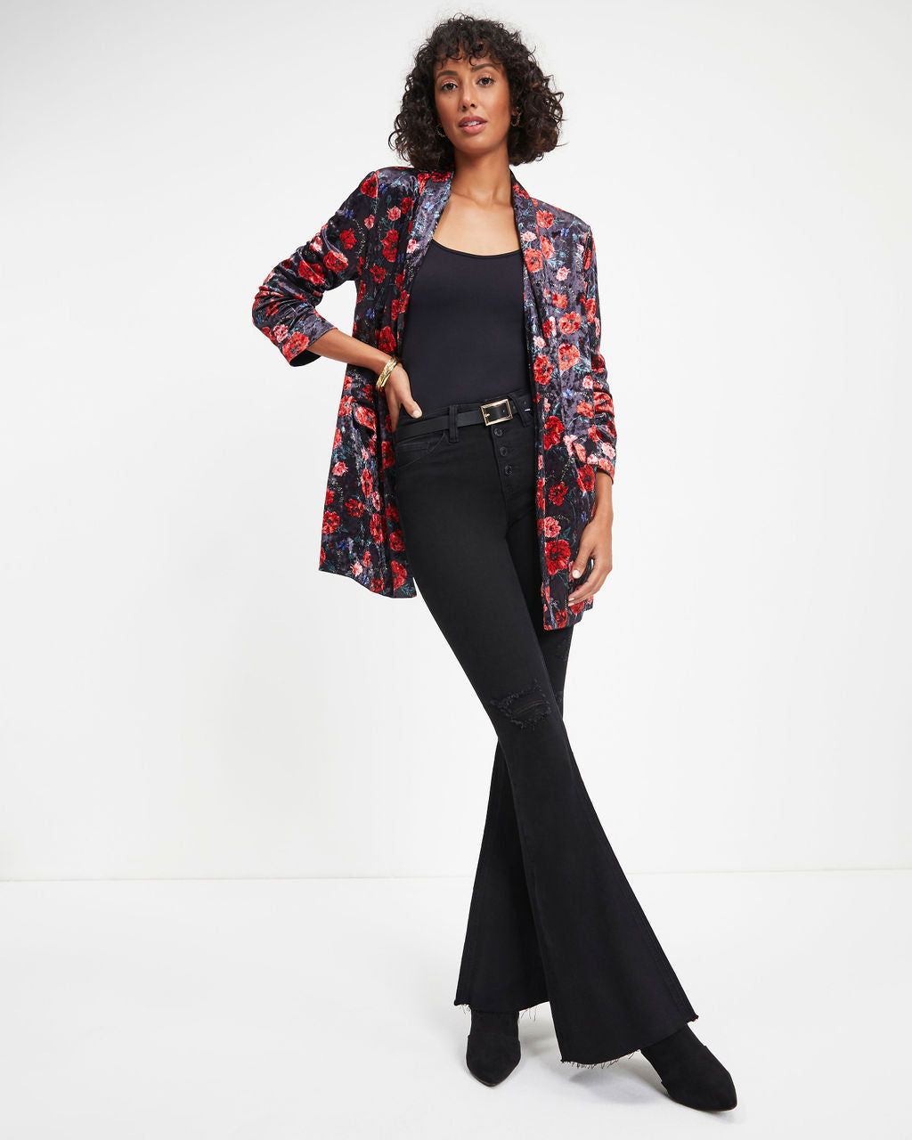 One Final Rose Pocketed Velvet Blazer - FINAL SALE sold by Vici product image thumbnail 6