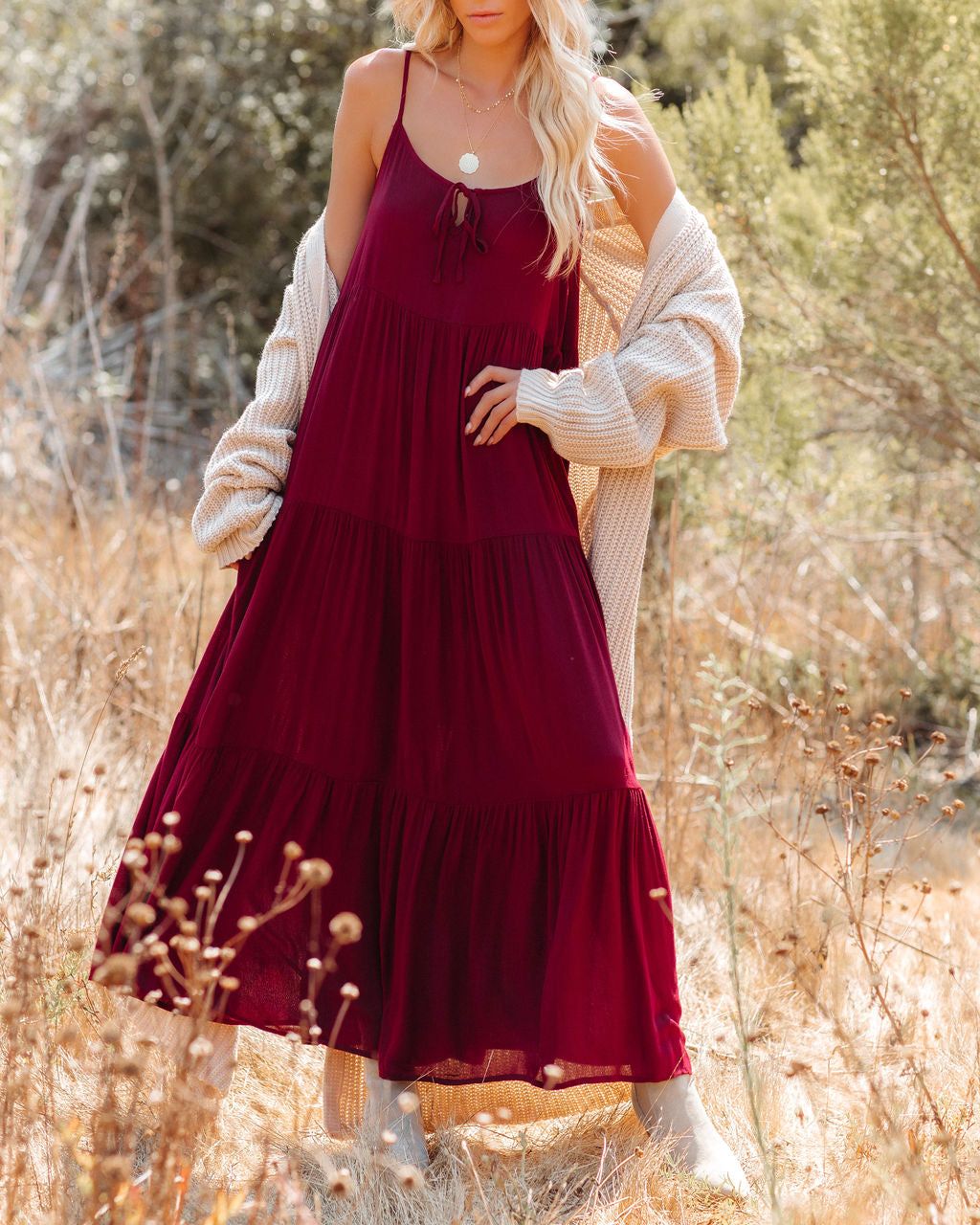 In Harmony Tiered Maxi Dress - FINAL SALE sold by Vici product image thumbnail 7