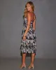Addie Floral Strapless Tiered Midi Dress sold by Vici