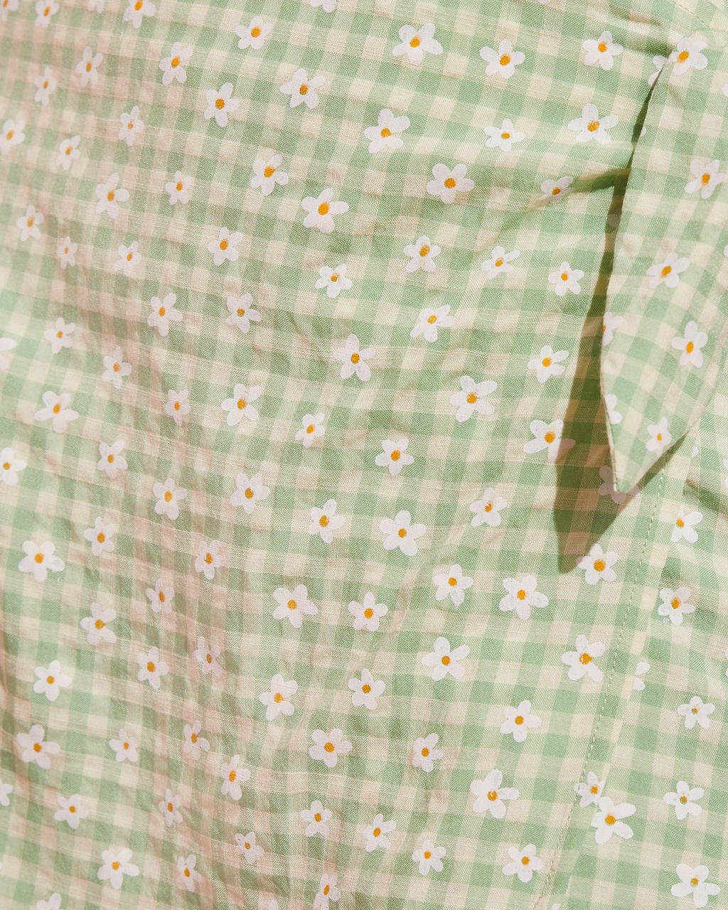 State Fair Plaid Daisy Wrap Skort - Green - FINAL SALE sold by Vici product image thumbnail 3