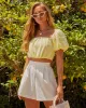 Tarin Puff Sleeve Crop Top sold by Vici