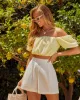 Tarin Puff Sleeve Crop Top sold by Vici