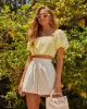 Tarin Puff Sleeve Crop Top sold by Vici