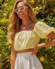 Tarin Puff Sleeve Crop Top sold by Vici