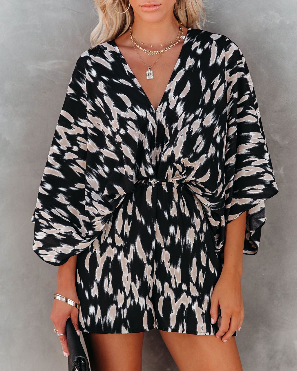Linden Printed Kimono Romper - SALE sold by Vici product image thumbnail 6
