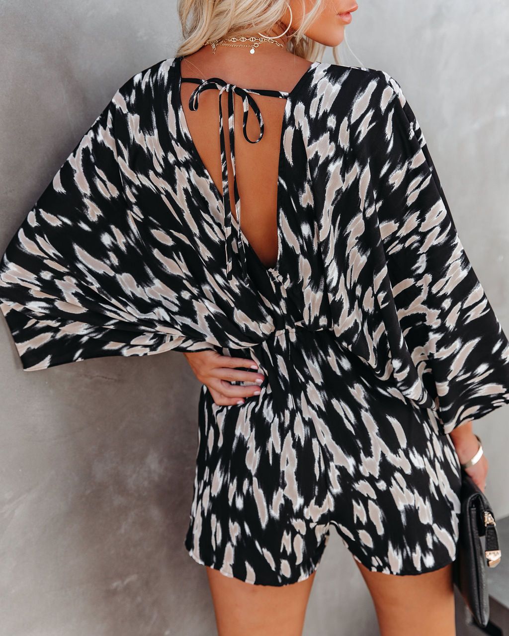 Linden Printed Kimono Romper - SALE sold by Vici product image thumbnail 2