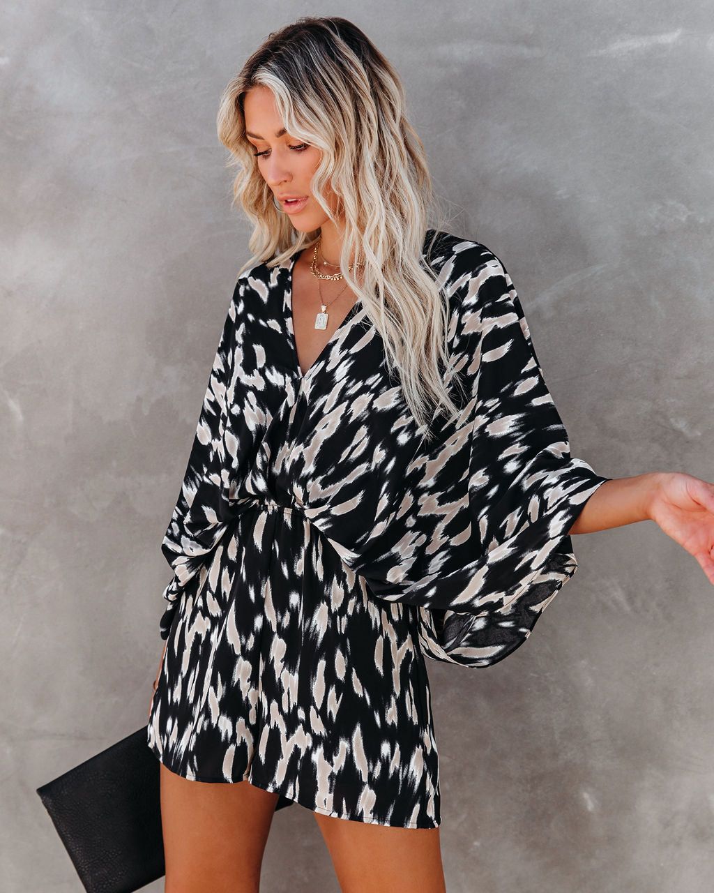 Linden Printed Kimono Romper - SALE sold by Vici product image thumbnail 9