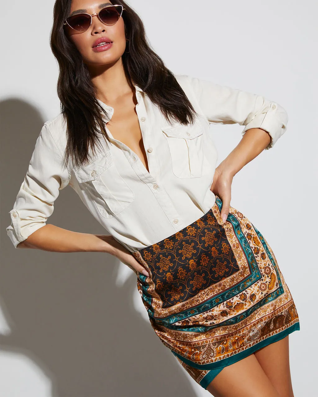 Cairo Printed Mini Skirt sold by Vici product image thumbnail 5