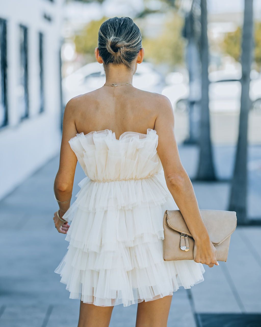 Lille Strapless Tulle Mini Dress sold by Vici product image thumbnail 3