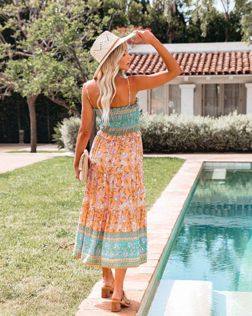 Tolly Floral Ruffle Midi Dress sold by Vici product image thumbnail 2