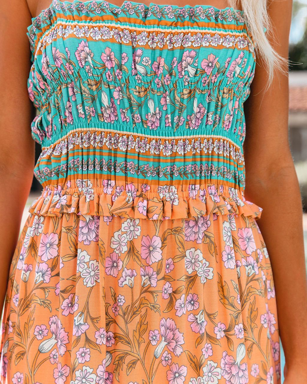 Tolly Floral Ruffle Midi Dress sold by Vici product image thumbnail 4