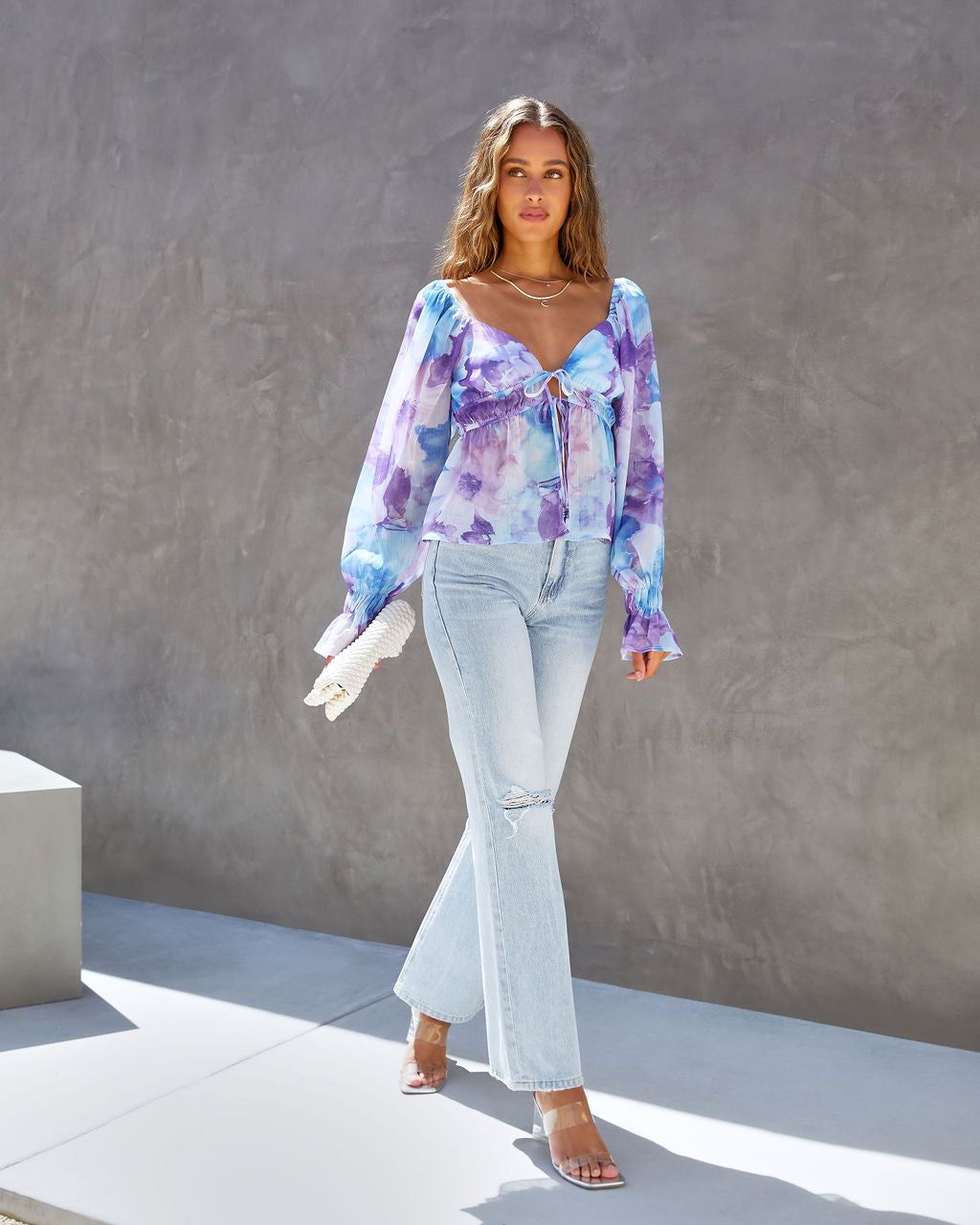 Botanic Bay Floral Front Tie Top - SALE sold by Vici product image thumbnail 4