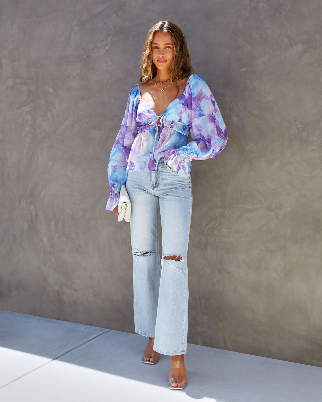 Botanic Bay Floral Front Tie Top - SALE sold by Vici product image thumbnail 6
