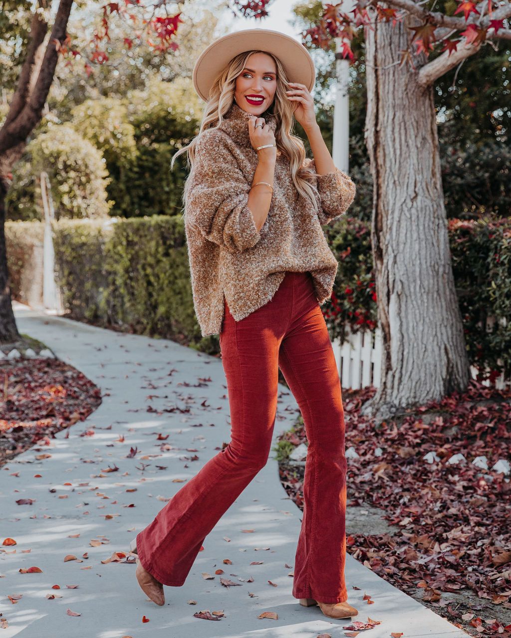Moira Turtleneck Knit Sweater - Caramel - FINAL SALE sold by Vici product image thumbnail 3