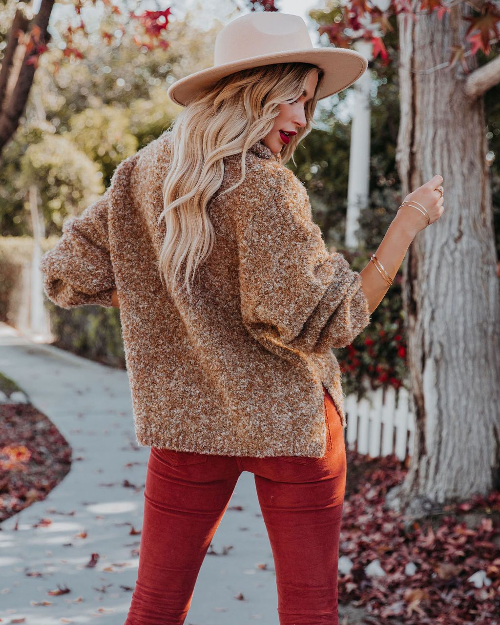 Moira Turtleneck Knit Sweater - Caramel - FINAL SALE sold by Vici product image thumbnail 2