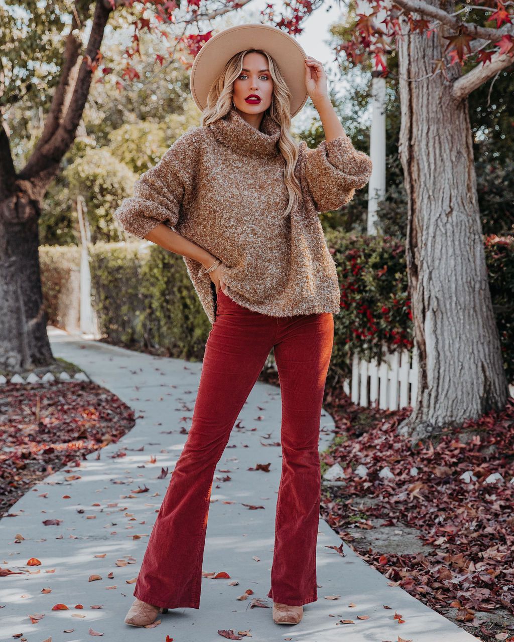Moira Turtleneck Knit Sweater - Caramel - FINAL SALE sold by Vici product image thumbnail 9