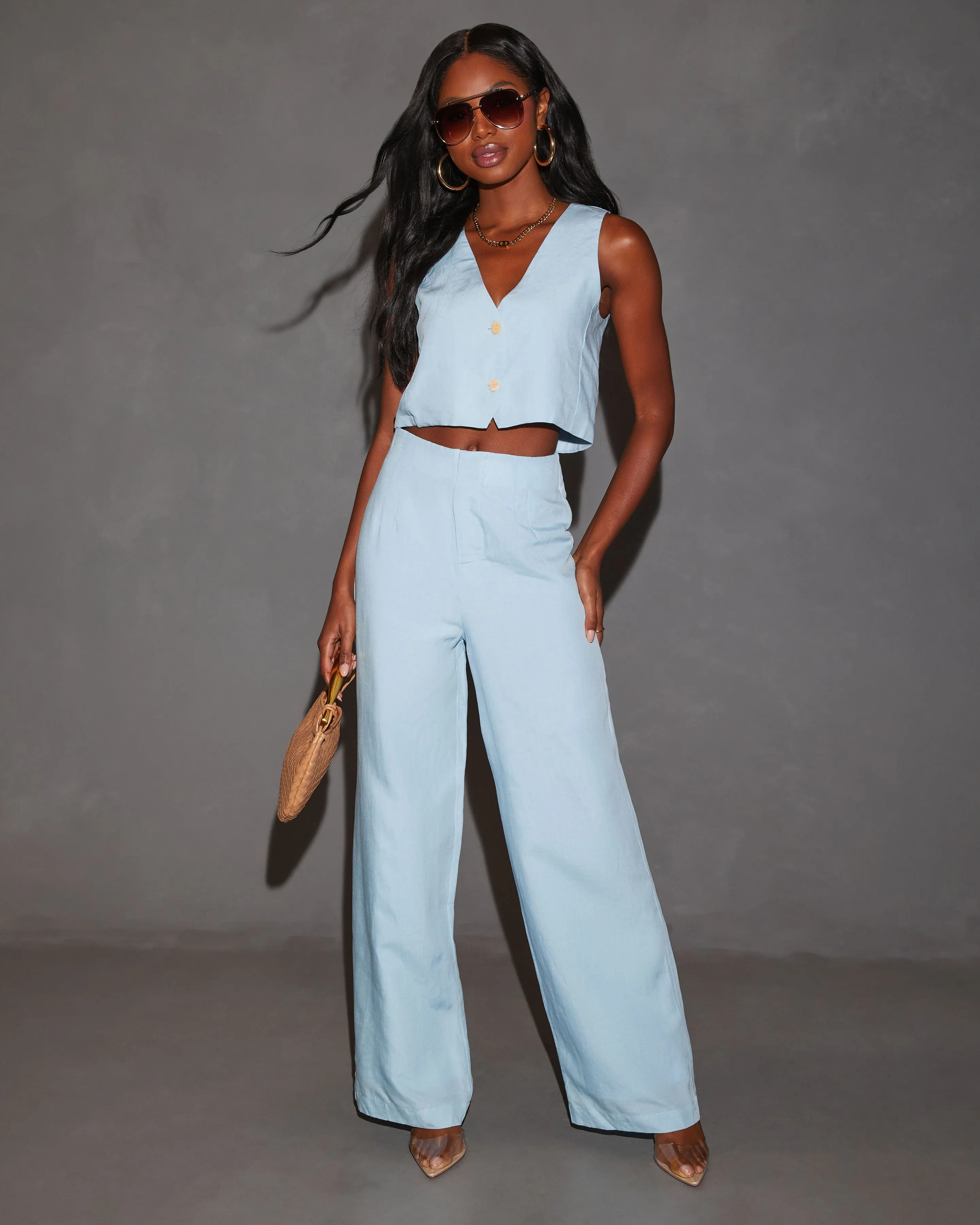 Adley High Rise Straight Leg Trousers sold by Vici product image thumbnail 3