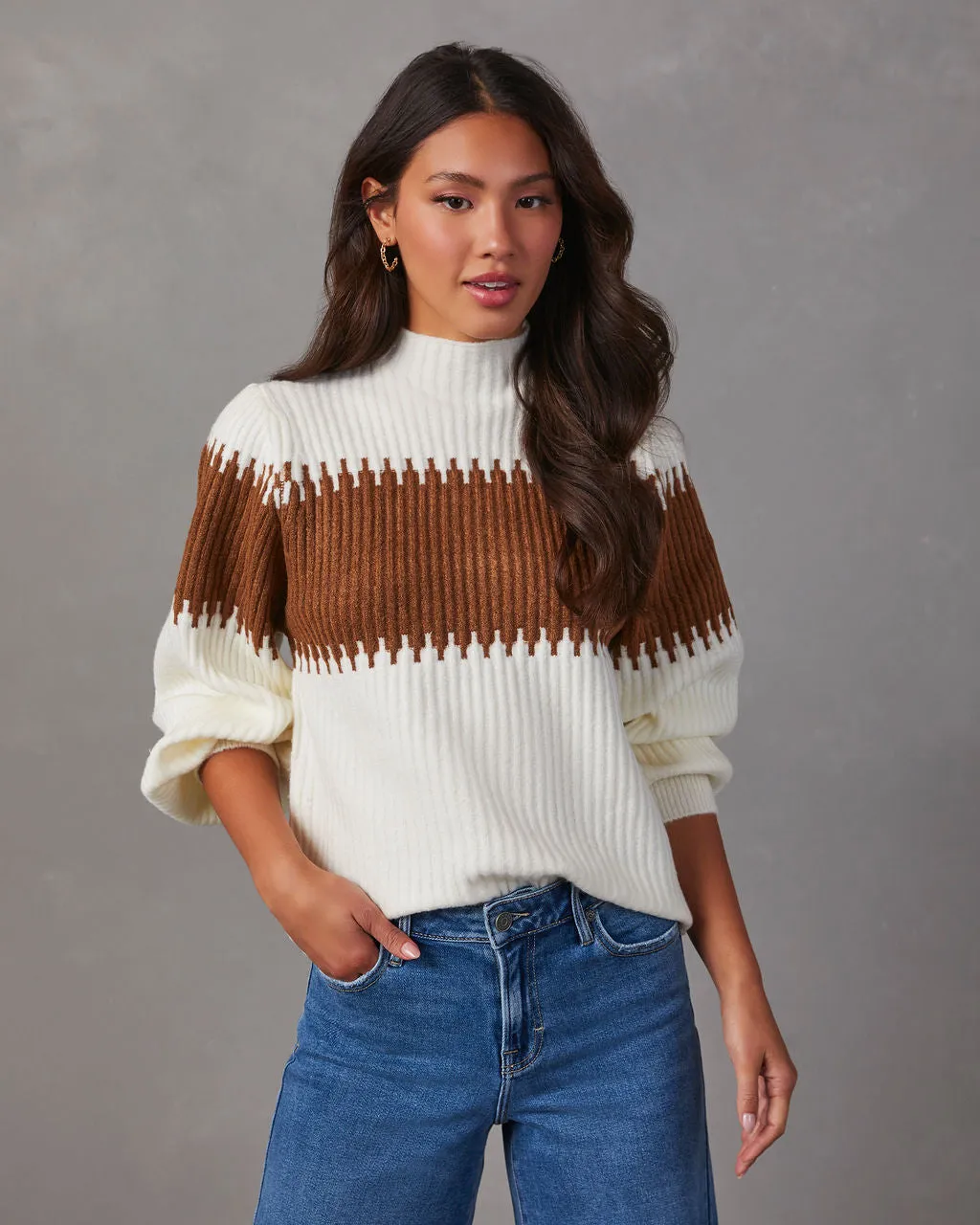 Hot Cocoa Please Knit Pullover Sweater sold by Vici