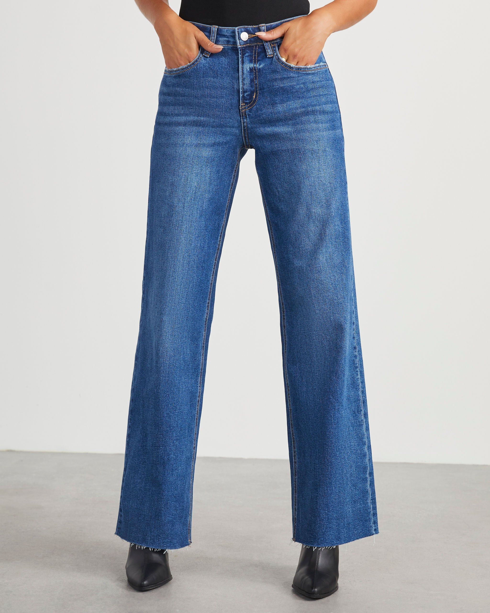 Adryan High Rise Straight Jeans - Medium Wash sold by Vici product image thumbnail 6