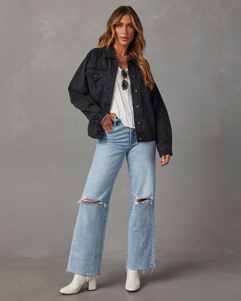 Josie Pocketed Vintage Denim Jacket sold by Vici product image thumbnail 2