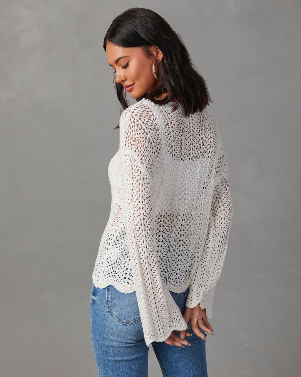 Abriana Sweater - White - SALE sold by Vici product image thumbnail 4