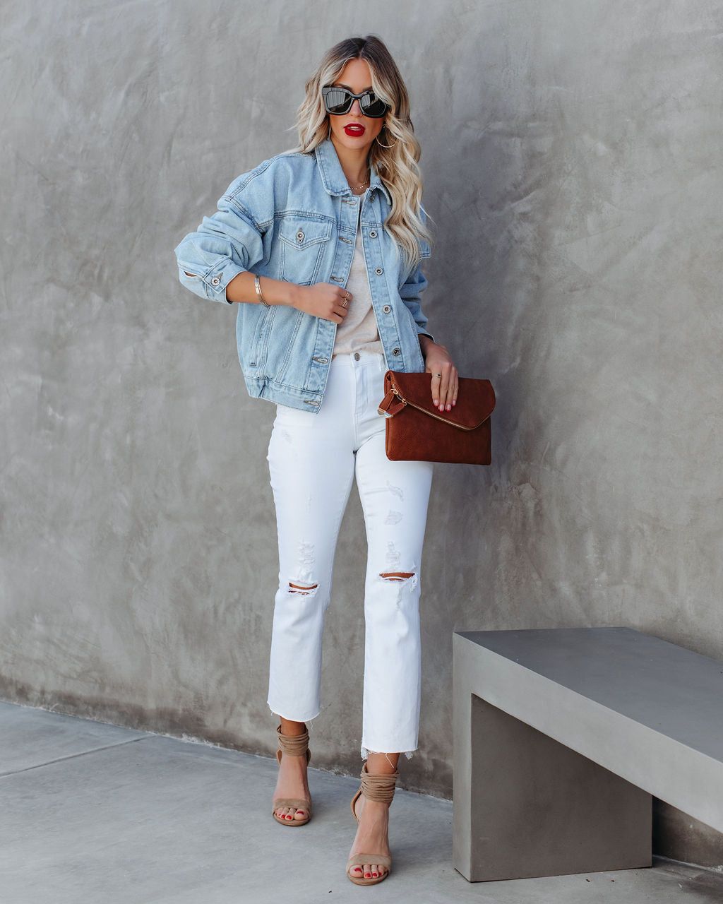 Josie Pocketed Vintage Denim Jacket sold by Vici product image thumbnail 5